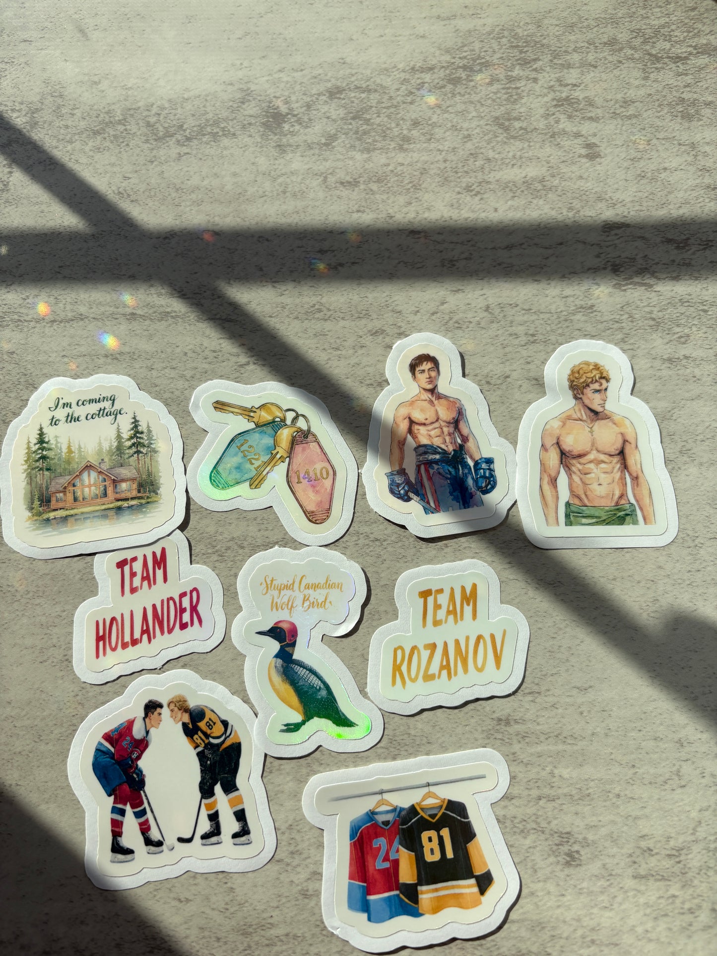 Heated Rivalry Holographic Sticker Pack