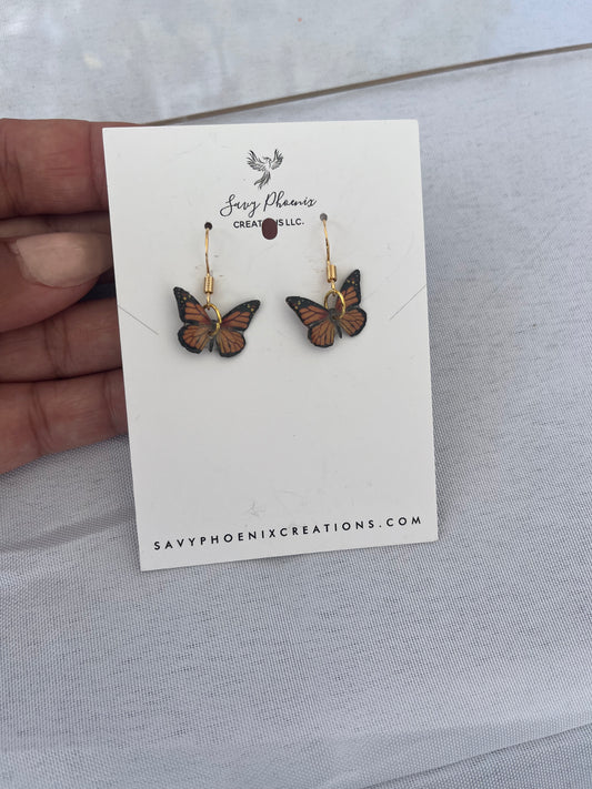 Monarch Resin Earrings