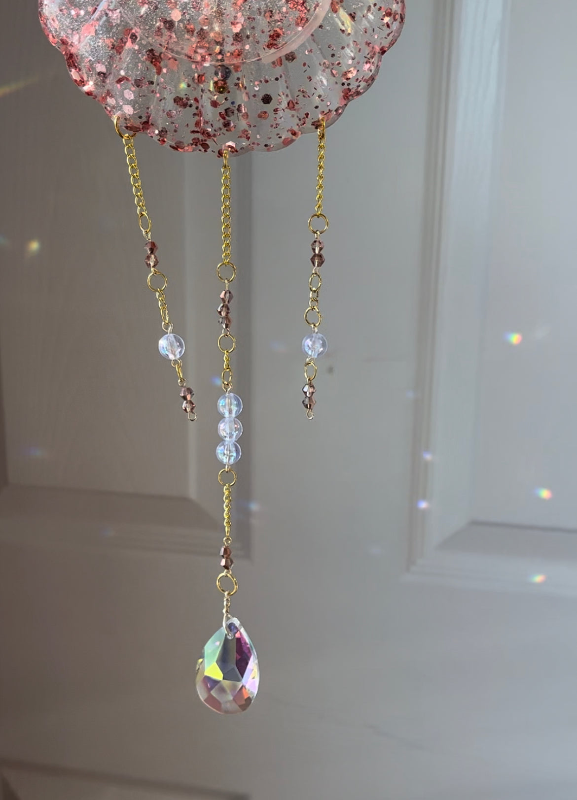 Rose Sea Shell Sun Catcher