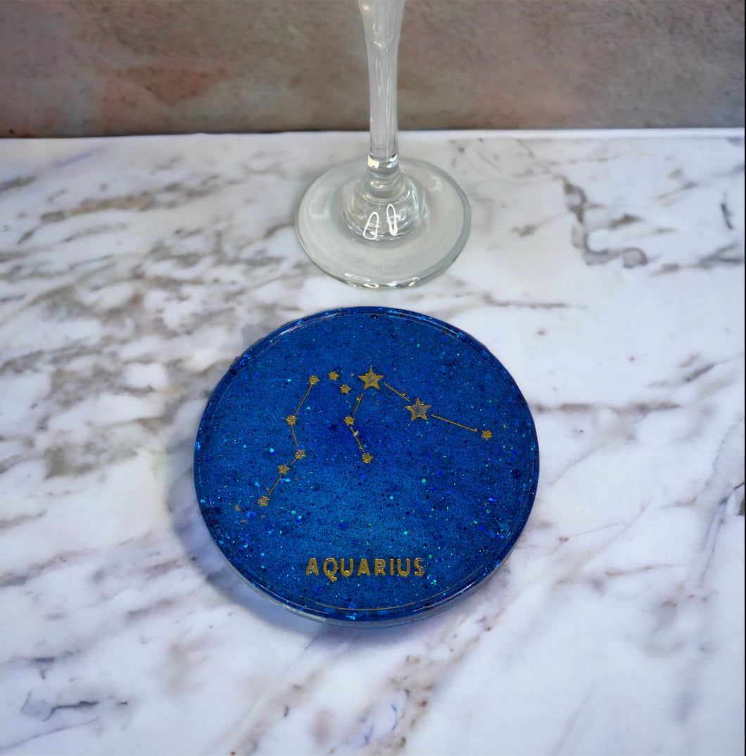 Aquarius Zodiac Coaster