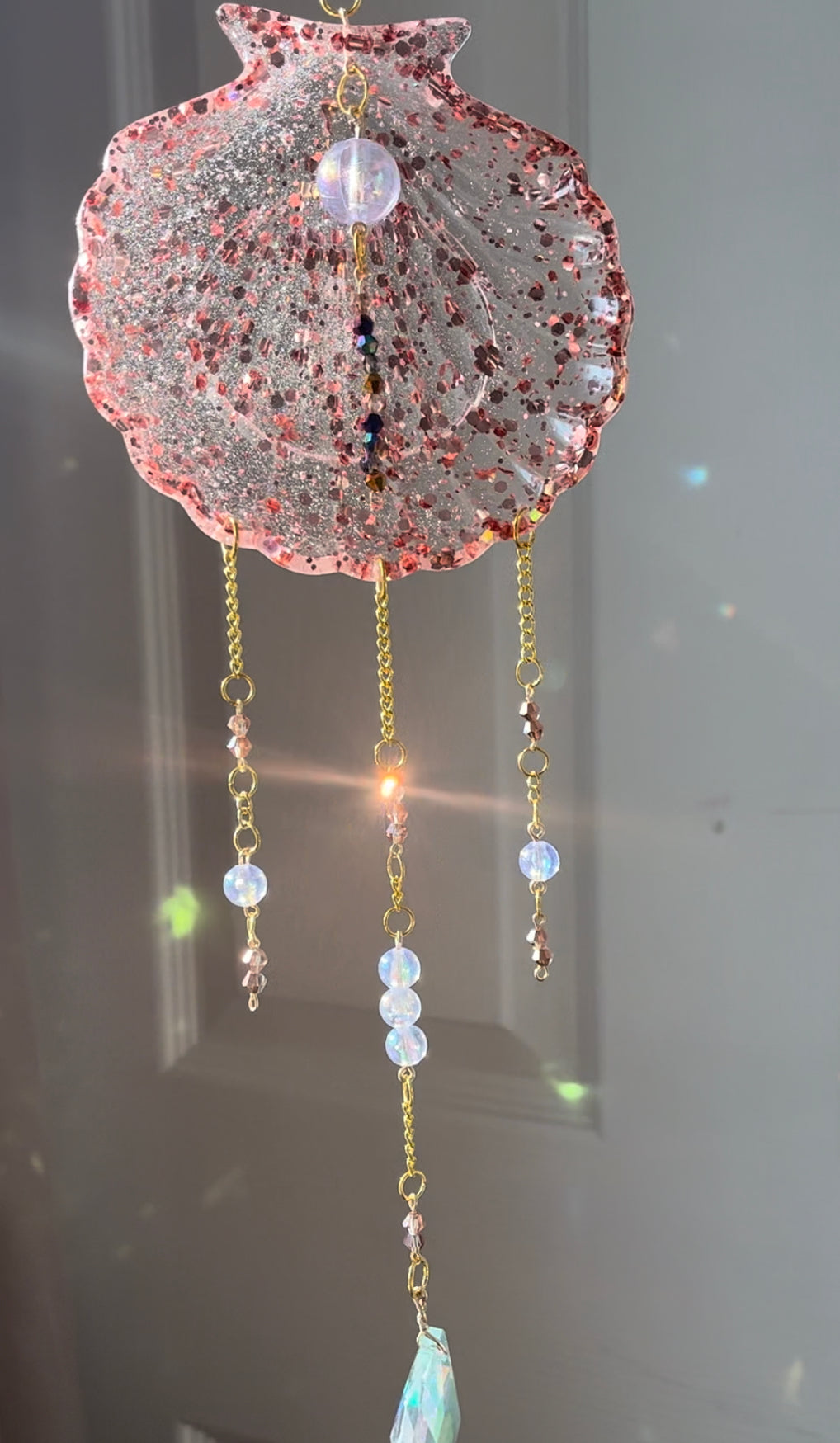 Rose Sea Shell Sun Catcher