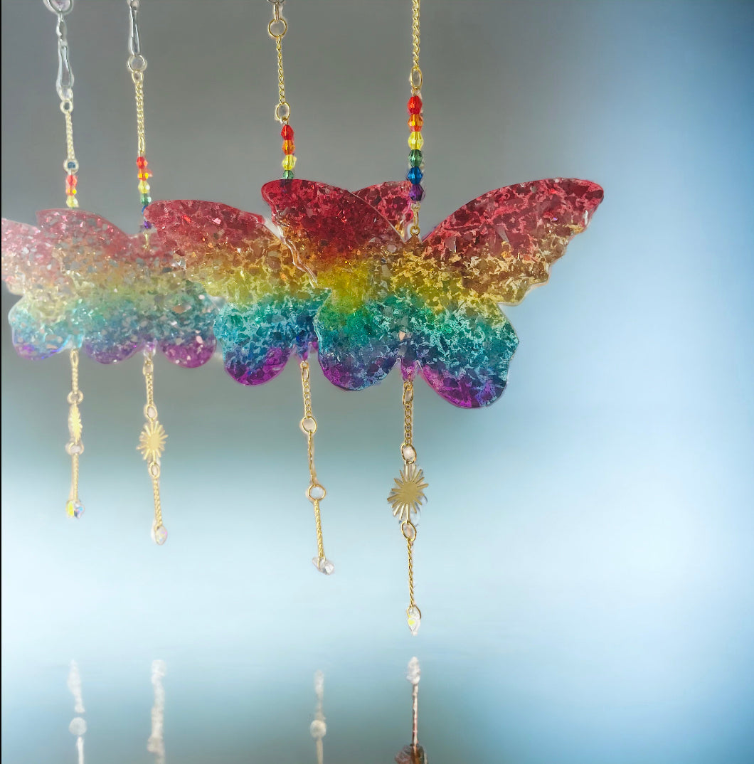 Rainbow Butterfly Sun Catchers