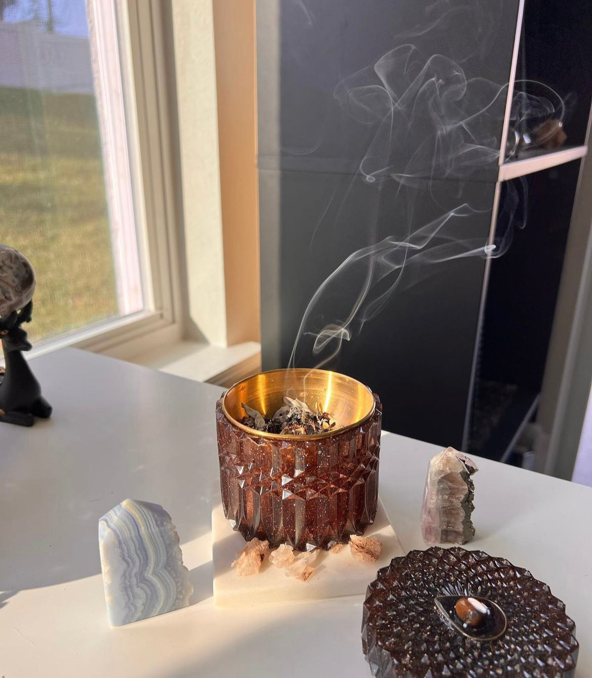 Tiger Eye Burner Jar