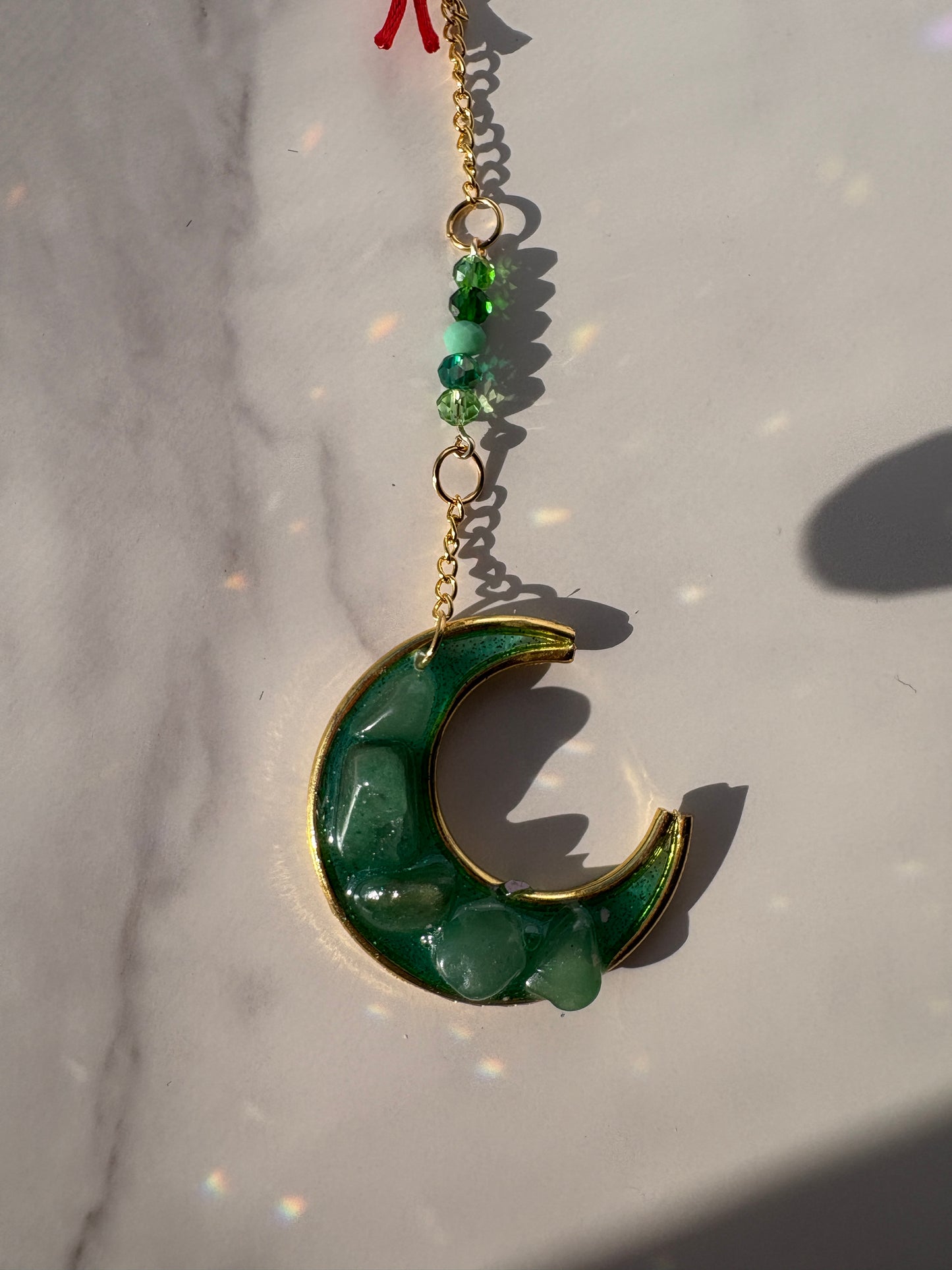 Crescent Moon Jeweled Mini Sun Catchers