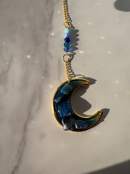Crescent Moon Jeweled Mini Sun Catchers
