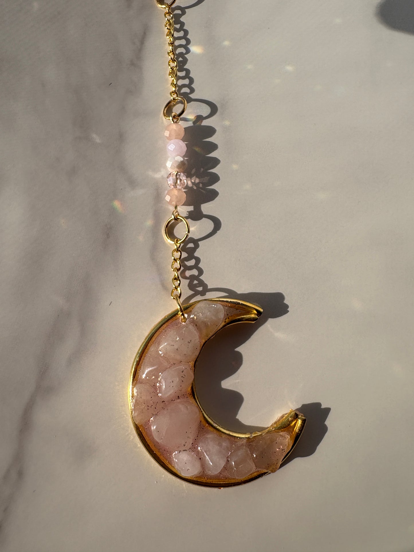 Crescent Moon Jeweled Mini Sun Catchers