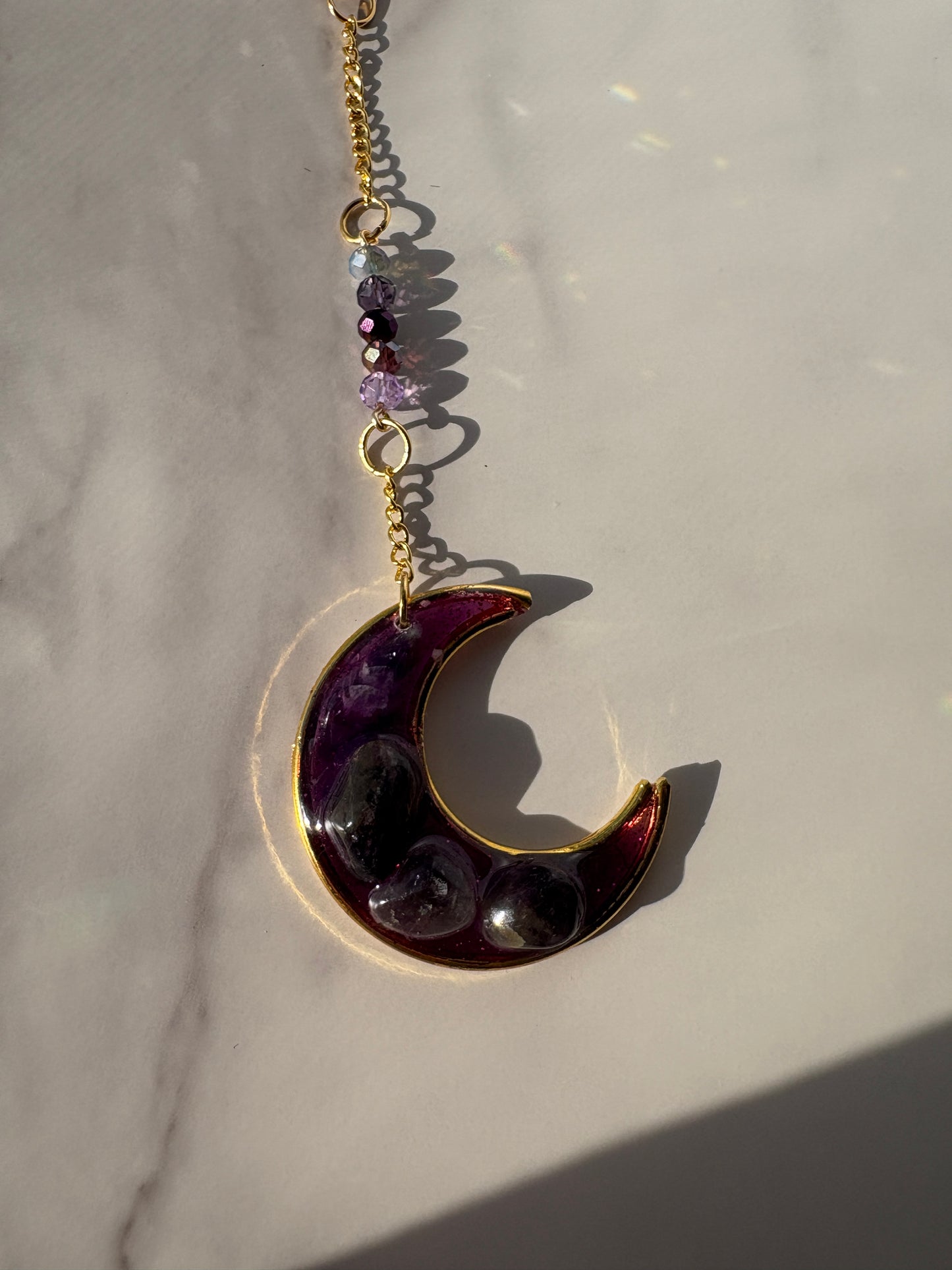 Crescent Moon Jeweled Mini Sun Catchers