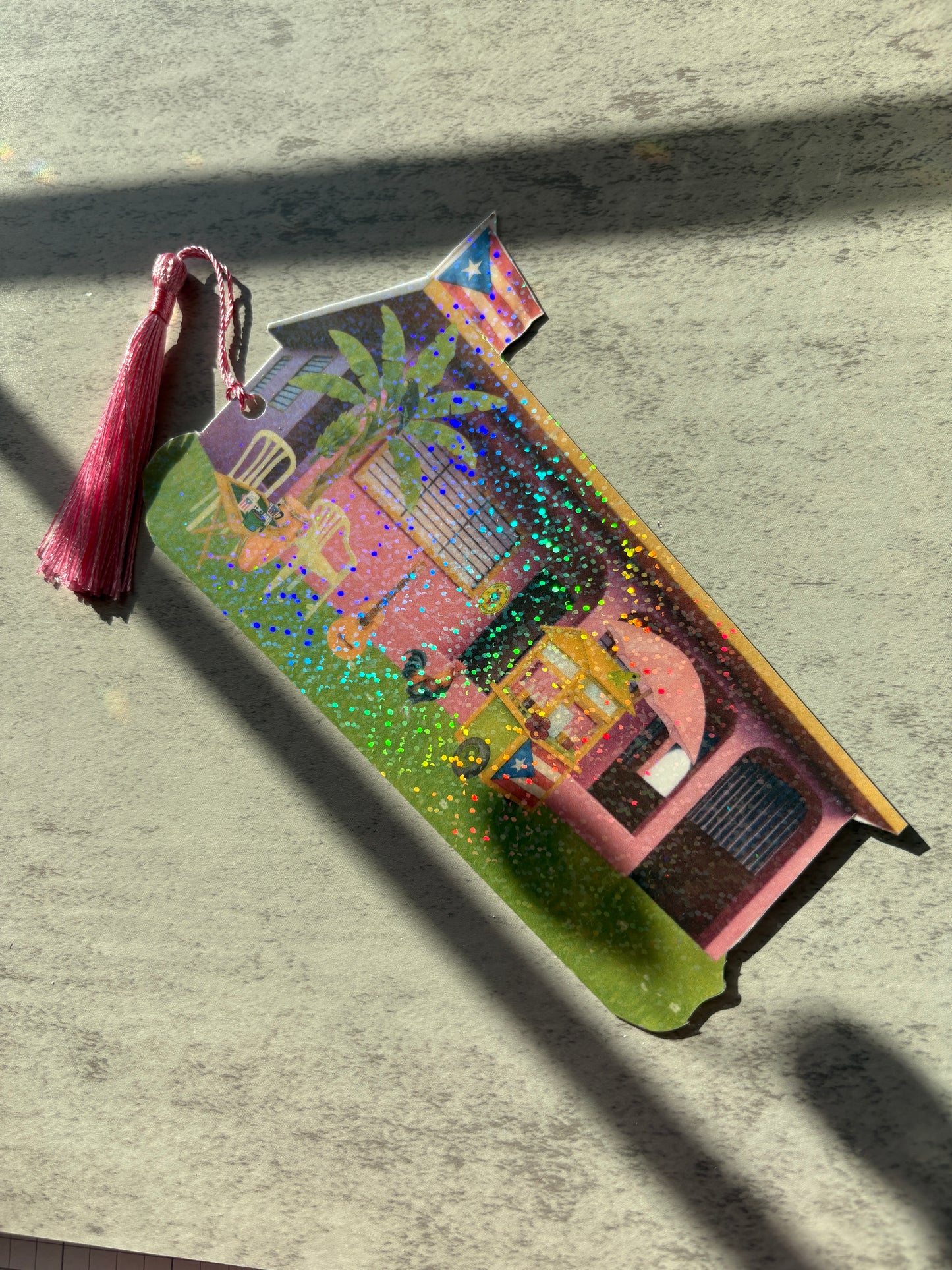 Puerto Rico Inspired Holographic Bookmark