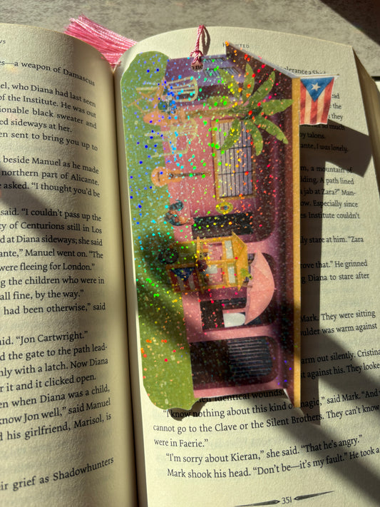 Puerto Rico Inspired Holographic Bookmark