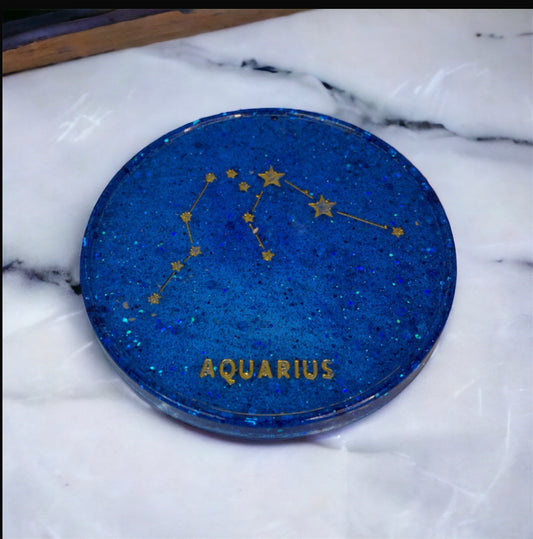 Aquarius Zodiac Coaster