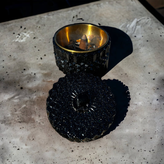 Black Obsidian Burner Jar